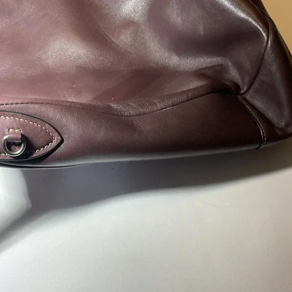 Coach Bedford Smooth Glovetanned Leather Hobo Handbag Oxblood - Picture 6 of 11
